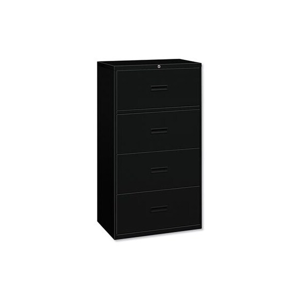 Hon HON, 400 SERIES FOUR-DRAWER LATERAL FILE, 36W X 18D X 52.5H, BLACK - 484LP