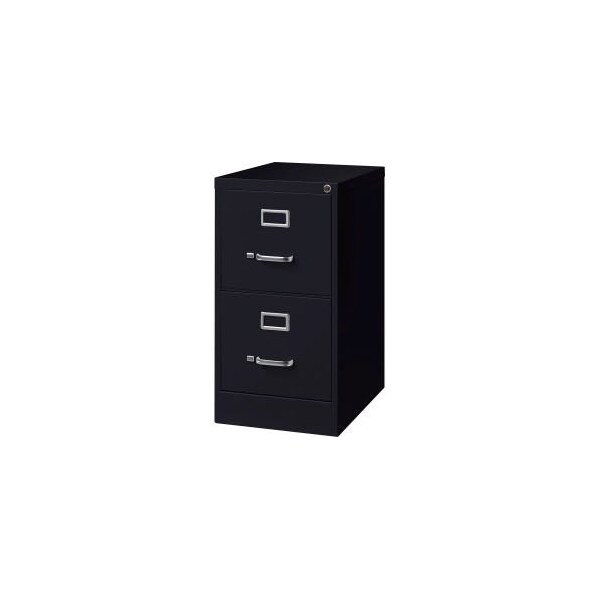 Hirsh Industries Space Solutions Vertical Letter File Cabinet, 2 Letter-Size File Drawers, Black, 15 x 22 x 28.37 - 17890