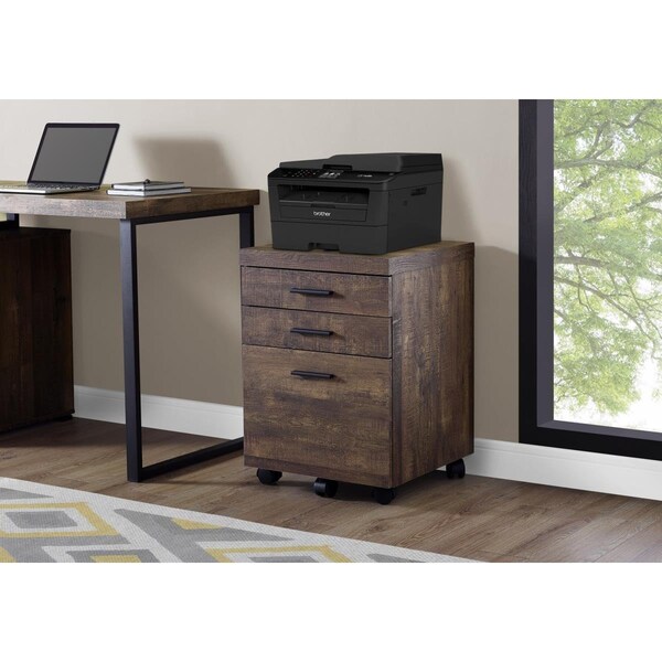 Homeroots 25.25 in. Particle Board & MDF Filing Cabinet with 3 Drawers - 333501