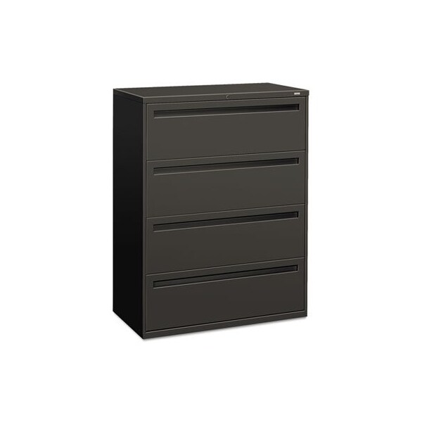 Hon HON, 700 SERIES FOUR-DRAWER LATERAL FILE, 42W X 18D X 52.5H, CHARCOAL - 794LS