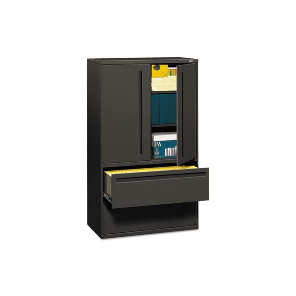 Hon HON, 700 SERIES LATERAL FILE WITH STORAGE CABINET, 42W X 18D X 64.25H, CHARCOAL - 795LSS