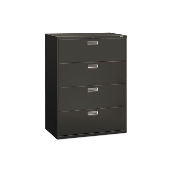 Hon HON, 600 SERIES FOUR-DRAWER LATERAL FILE, 42W X 18D X 52.5H, CHARCOAL - 694LS