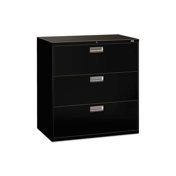 Hon HON, 600 SERIES THREE-DRAWER LATERAL FILE, 42W X 18D X 39.13H, BLACK - 693LP