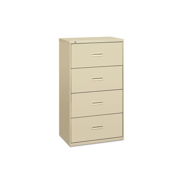 Hon HON, 400 SERIES FOUR-DRAWER LATERAL FILE, 30W X 18D X 52.5H, PUTTY - 434LL