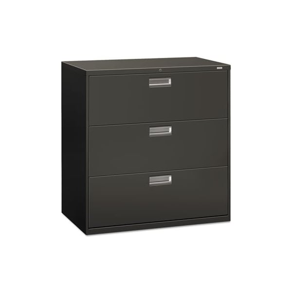 Hon HON, 600 SERIES THREE-DRAWER LATERAL FILE, 42W X 18D X 39.13H, CHARCOAL - 693LS