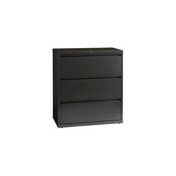 Hirsh Industries Space Solutions Lateral File Cabinet, 3 Letter/Legal/A4-Size File Drawers, Charcoal, 36 x 18.62 x 40.25 - 16066