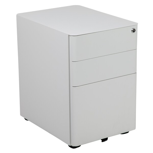 Flash Furniture 3-Drawer Filing Cabinet, White - HZ-CHPL-01-W-GG
