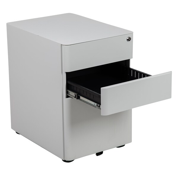 Flash Furniture 3-Drawer Filing Cabinet, White - HZ-CHPL-01-W-GG