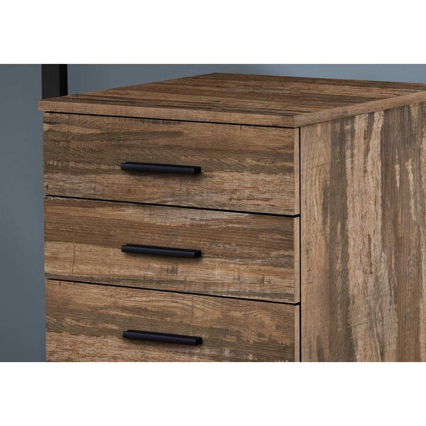 Monarch Specialties File Cabinet, Rolling Mobile, Storage Drawers, Printer Stand, Office, Work, Laminate, Brown - I 7782