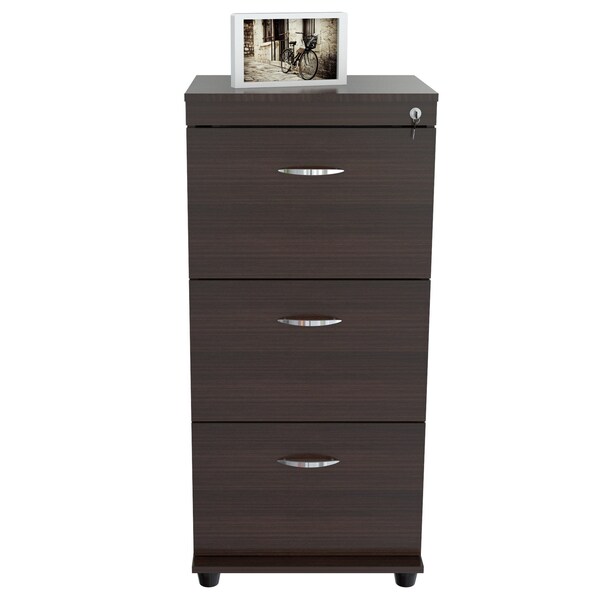 Inval File Cabinet 18.66 in W x 15.75 in D x 37.16 in H in Espresso - AR-3X3R