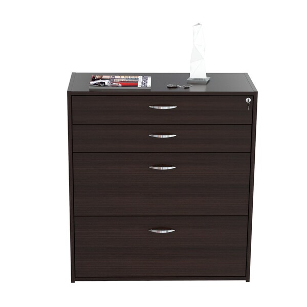 Inval File Cabinet 37.47 in W x 15.75 in D x 38 in H in Espresso - B2AR-2705