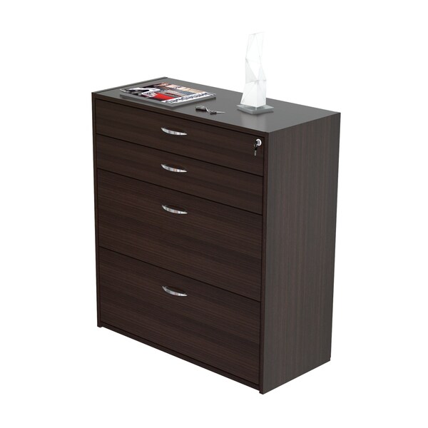 Inval File Cabinet 37.47 in W x 15.75 in D x 38 in H in Espresso - B2AR-2705