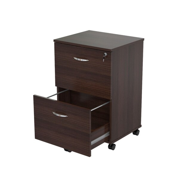 Inval File Cabinet 18.66 in W x 15.75 in D x 27.56 in H in Espresso - AR-2X2R