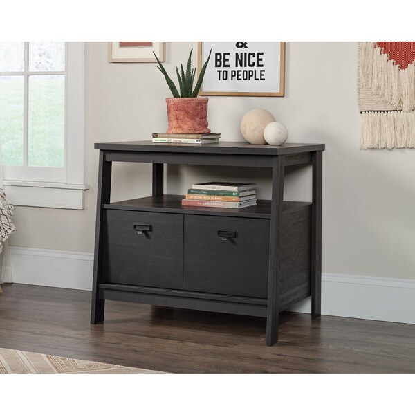 Sauder Trestle Lateral File Ro , Drawer with full extension slides holds letter or legal size hanging files - 428836