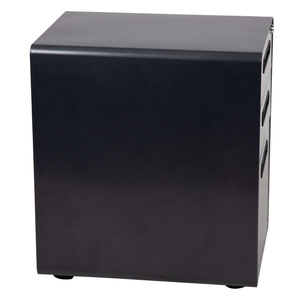 Flash Furniture 3 Drawer Filing Cabinet, Black - HZ-AP535-01-BK-GG
