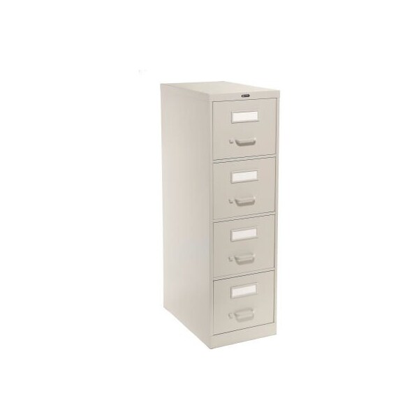 Gec Global Vertical File Letter Size 4 Drawer 25"D, Light Gray - 25-401LGR