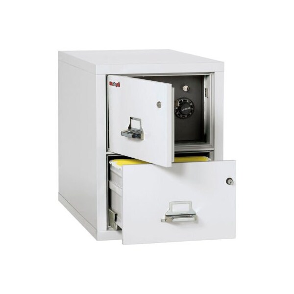 Fire King Fireking Fireproof 2 Drawer Vertical Safe-In-File Legal 20-13/16"Wx31-9/16"Dx27-3/4"H Arctic White - 2-2131-CAWSF