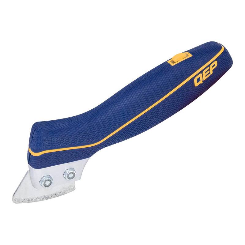 QEP Professional Handheld Grout Saw with Non-slip, Rubber Grip and 2 Blades to Strip, Remove, and Clean Grout - 10093