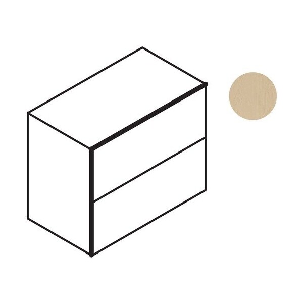 Groupe Lacasse Lateral File, 2 Drawer, 36inWx20inDx29-1/2inH, Natural Cherry - LAS72D2036LFE