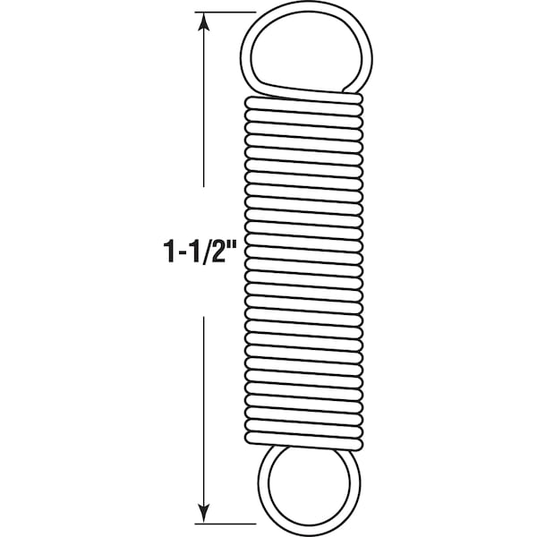 Prime-Line Single Loop Closed Extension Spring with 0.023 in. Diameter, 11 in, PK2 - SP 9658