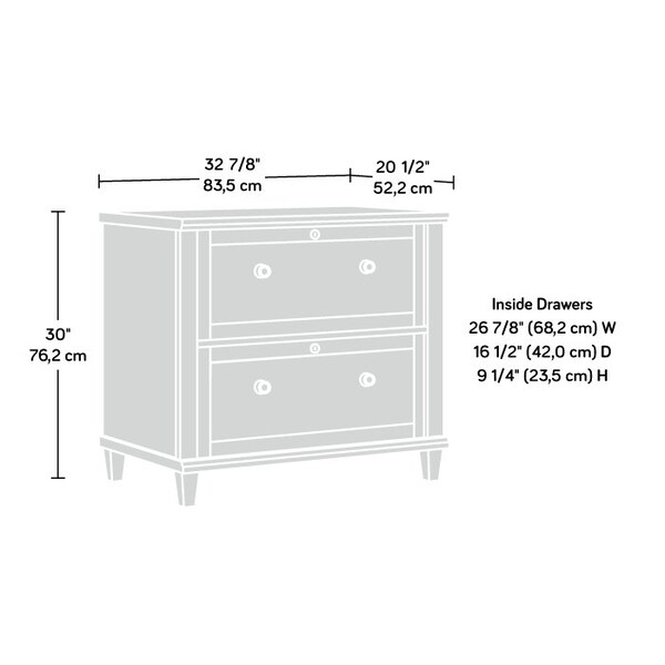 Sauder Hammond Lateral File Co , Durable, 1 in. thick top surface to display your home office essentials - 428241