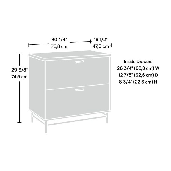 Sauder Anda Norr Lateral File So , Durable, 1 in. thick top for displaying home decor, books, and more - 427346