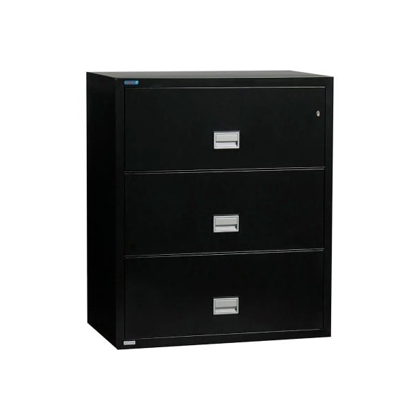 Phoenix Safe International Phoenix Safe Lateral 31" 3-Drawer Fire and Water Resistant File Cabinet, Black - - LAT3W31B