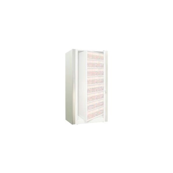Datum Filing Systems Rotary File Cabinet Components, Legal End Panel Kit, 8-High, Bone White - XLG-8E-T15