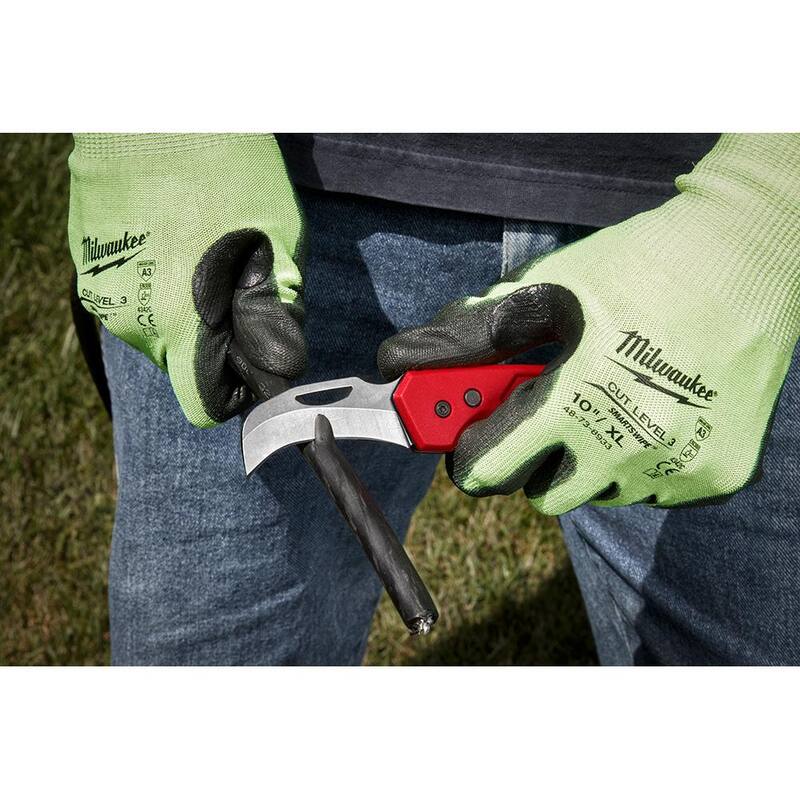 Milwaukee FASTBACK Stainless Steel Hawkbill Folding Knife with 2.45 in. Blade - 48-22-1525