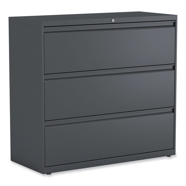 Alera 42 in W 3 Drawer File Cabinets, Charcoal, Legal; Letter; A4; A5 - 17646