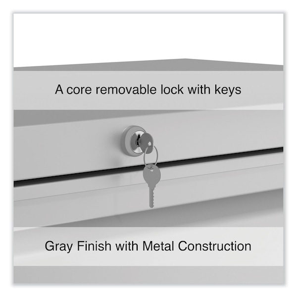 Alera 36 in W 5 Drawer File Cabinets, Light Gray, Legal; Letter; A4; A5 - 17640