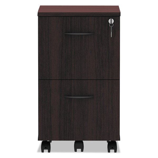 Alera 15.38 in W 2 Drawer File Cabinets, Mahogany - ALEVA582816MY