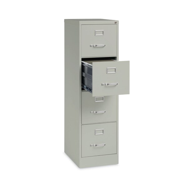 Hirsh Industries 15 in W 4 Drawer File Cabinets, Light Gray, Letter - HVF152252LG