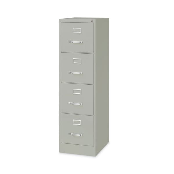 Hirsh Industries 15 in W 4 Drawer File Cabinets, Light Gray, Letter - HVF152252LG