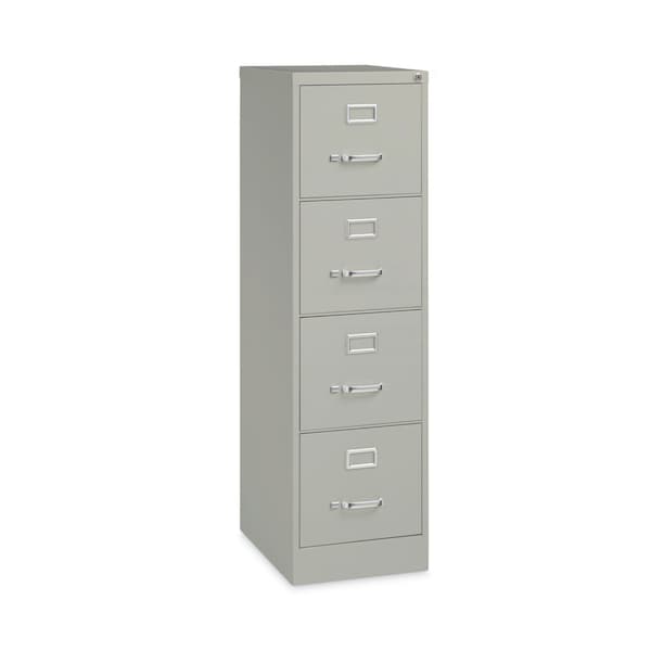 Hirsh Industries 15 in W 4 Drawer File Cabinets, Light Gray, Letter - HVF152252LG