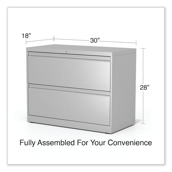 Alera 36 in W 2 Drawer File Cabinets, Light Gray, Legal; Letter - 17452