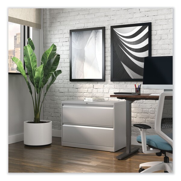 Alera 36 in W 2 Drawer File Cabinets, Light Gray, Legal; Letter - 17452