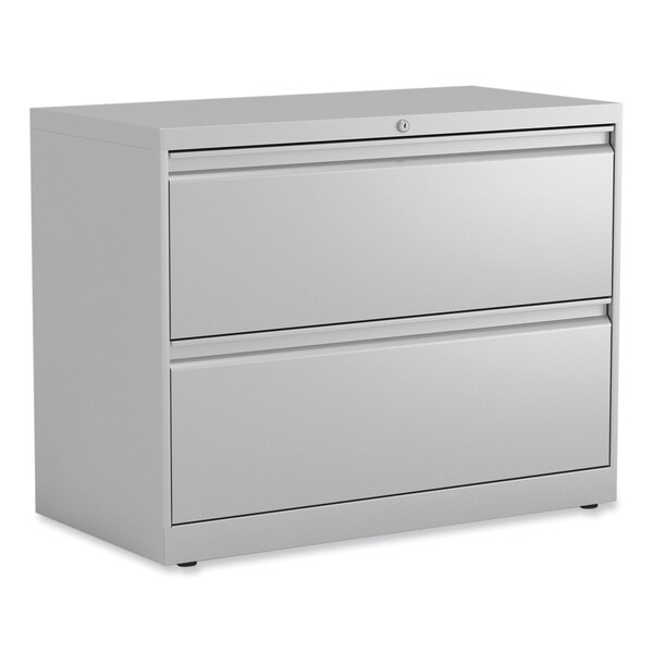 Alera 36 in W 2 Drawer File Cabinets, Light Gray, Legal; Letter - 17452