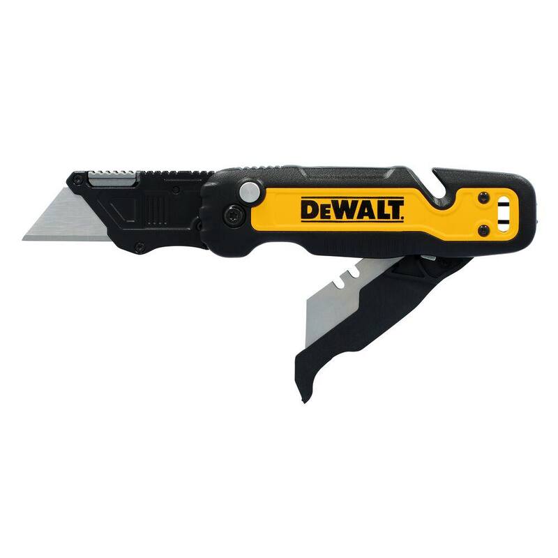 DEWALT Push and Flip Folding Lock-Back Utility Knife with Blade Storage - DWHT10992