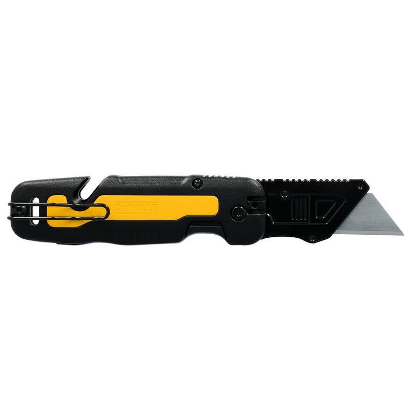 DEWALT Push and Flip Folding Lock-Back Utility Knife with Blade Storage - DWHT10992