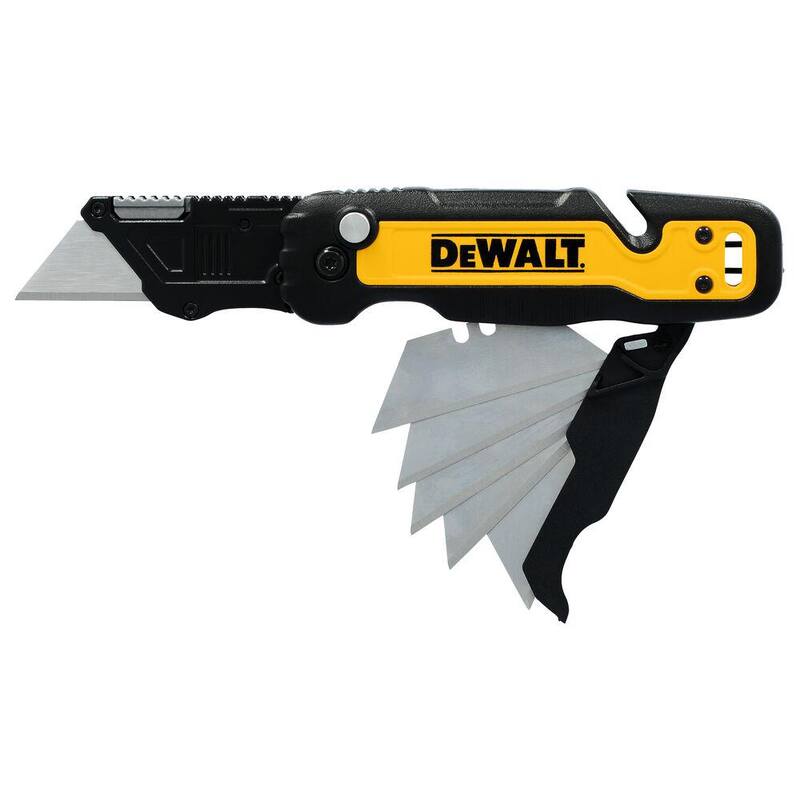 DEWALT Push and Flip Folding Lock-Back Utility Knife with Blade Storage - DWHT10992
