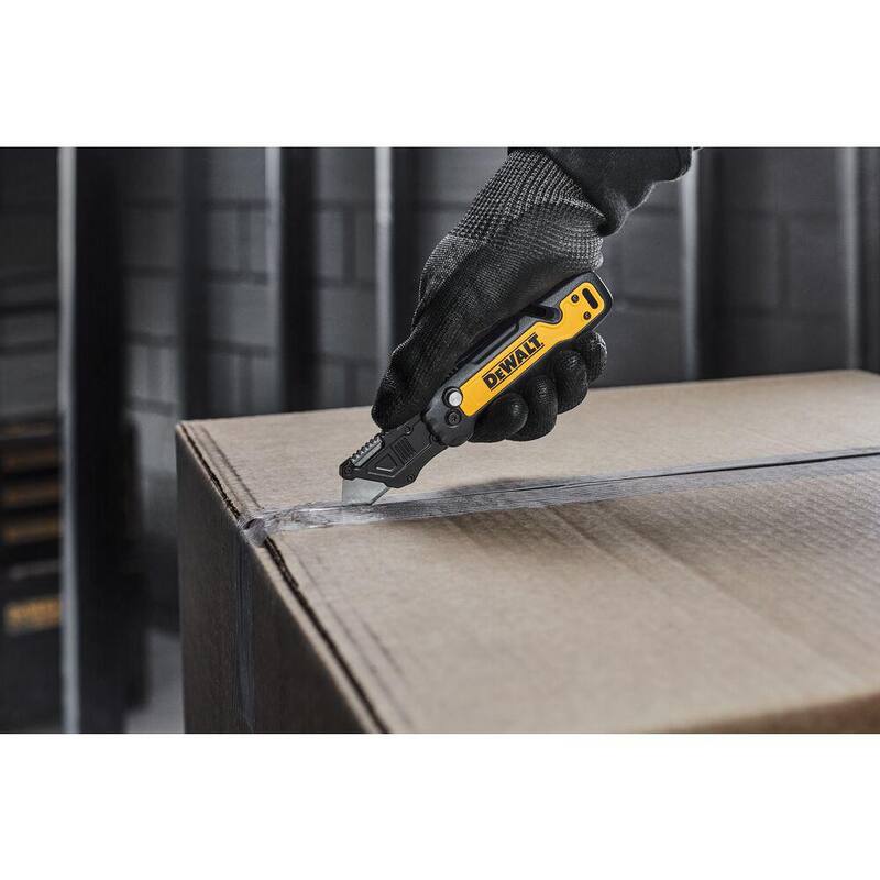 DEWALT Push and Flip Folding Lock-Back Utility Knife with Blade Storage - DWHT10992