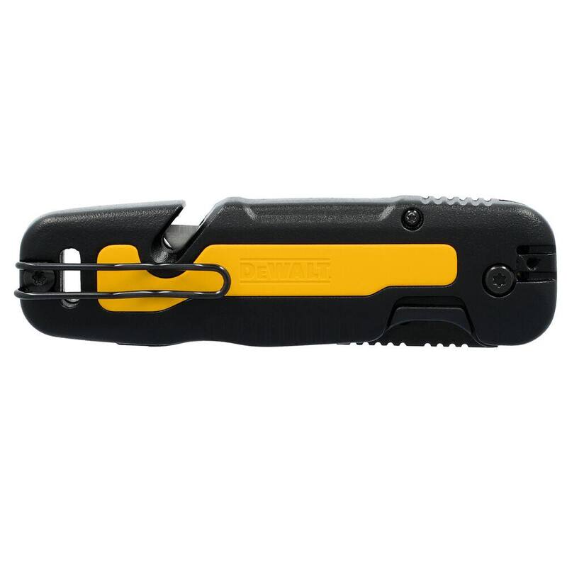DEWALT Push and Flip Folding Lock-Back Utility Knife with Blade Storage - DWHT10992
