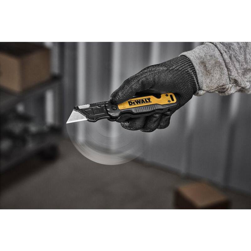 DEWALT Push and Flip Folding Lock-Back Utility Knife with Blade Storage - DWHT10992