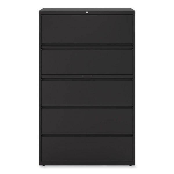 Alera 42 in W 5 Drawer File Cabinets, Black, Legal; Letter; A4; A5 - 17649