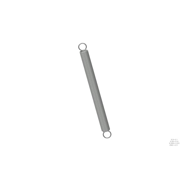 Approved Vendor Extension Spring, O=1.000, L=12.19, W= .105 R - G009967172