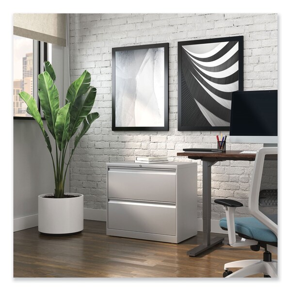 Alera 36 in W 2 Drawer File Cabinets, Light Gray, Legal; Letter - 22279