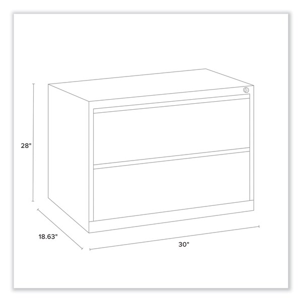 Alera 36 in W 2 Drawer File Cabinets, Light Gray, Legal; Letter - 22279