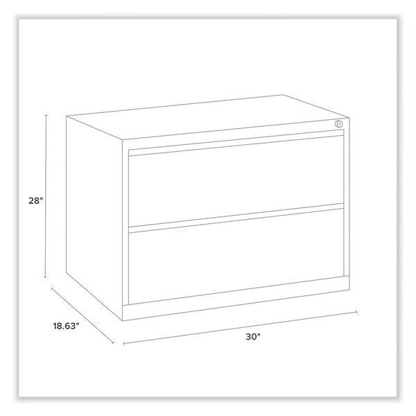 Alera 30 in W 2 Drawer File Cabinets, Putty, Legal; Letter - 22278