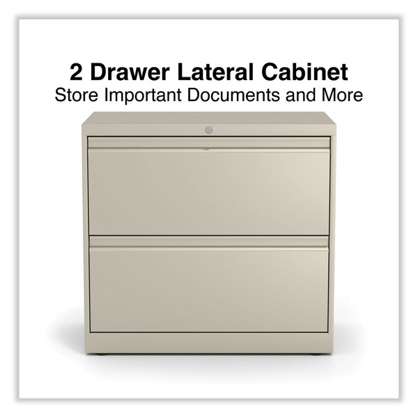 Alera 30 in W 2 Drawer File Cabinets, Putty, Legal; Letter - 22278